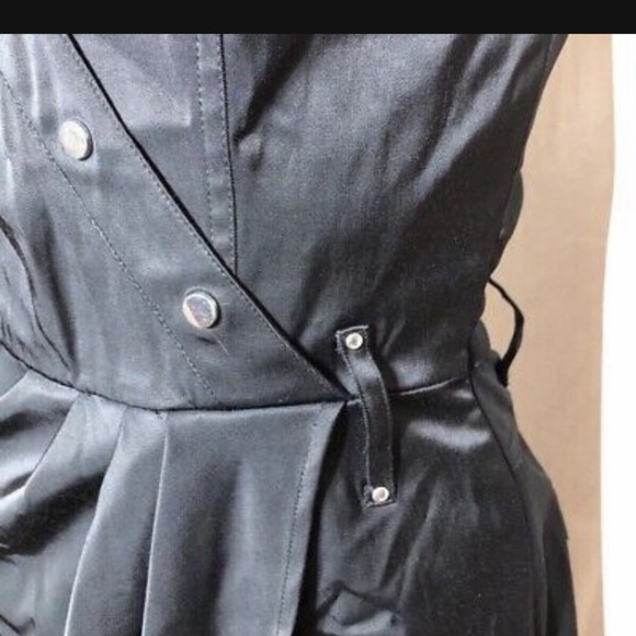 CACHE Pencil Dress Size 6 Black Lace Elegant Lined Tan Closure V-neck Party - Picture 9 of 9